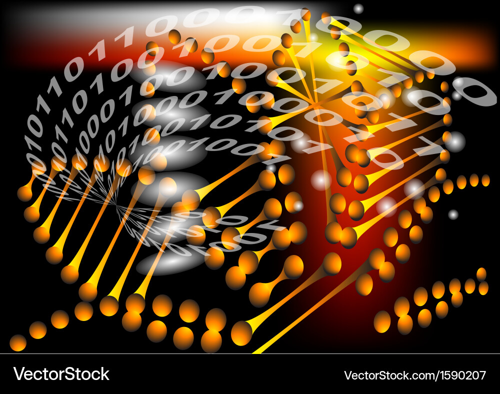 Abstract background with binary code vector image