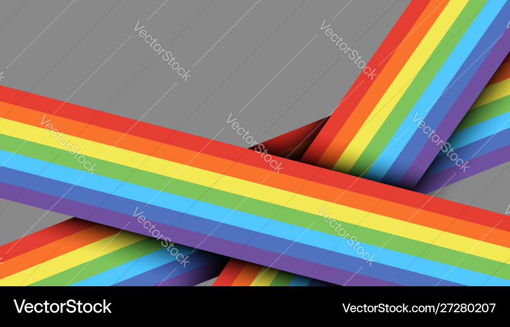 Abstract intersected rainbow lines template Abstract intersected rainbow lines template vector image