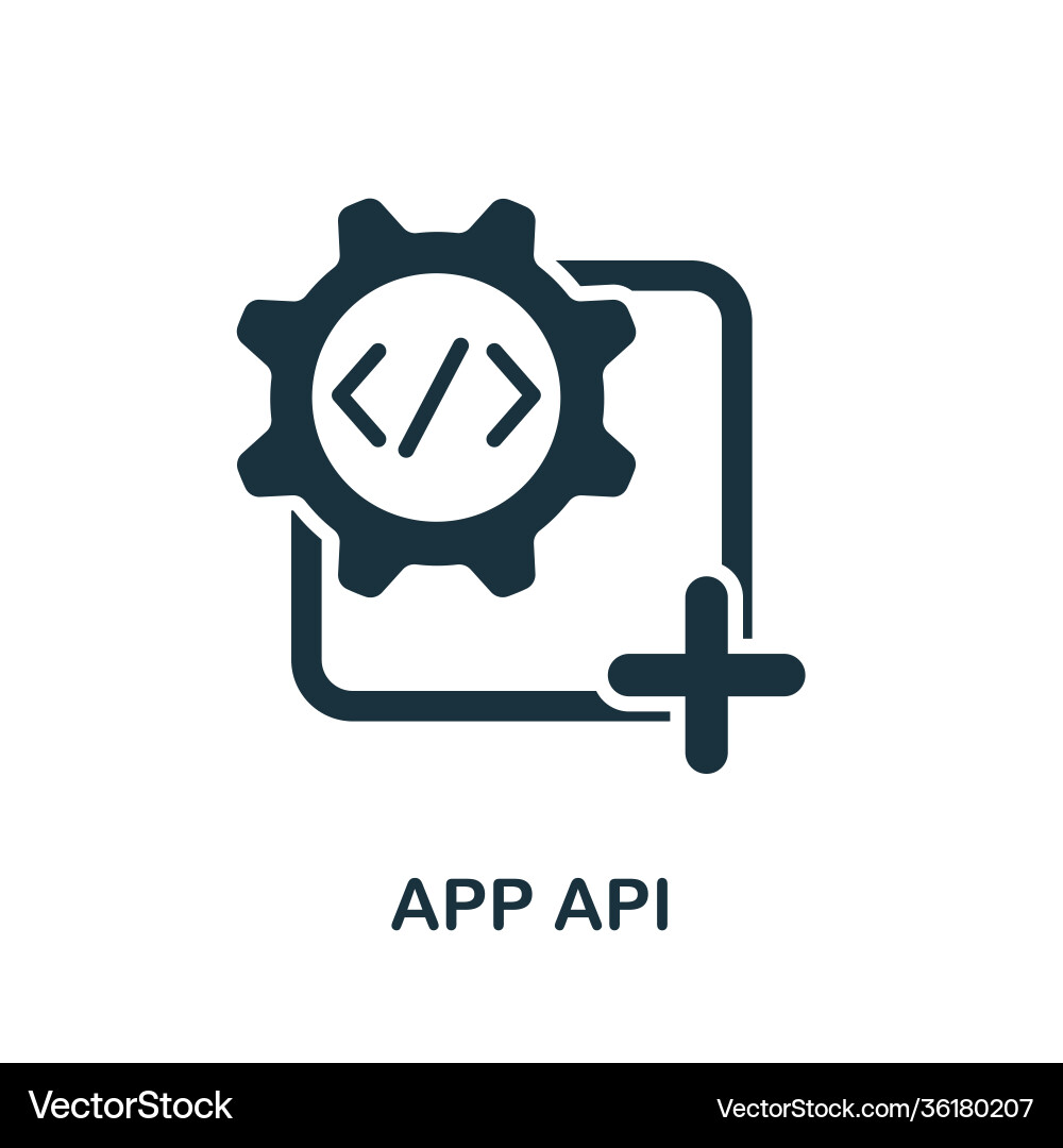 App api icon from mobile development vector image