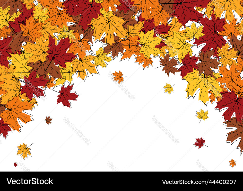 Autumn maple frame Autumn maple frame vector image