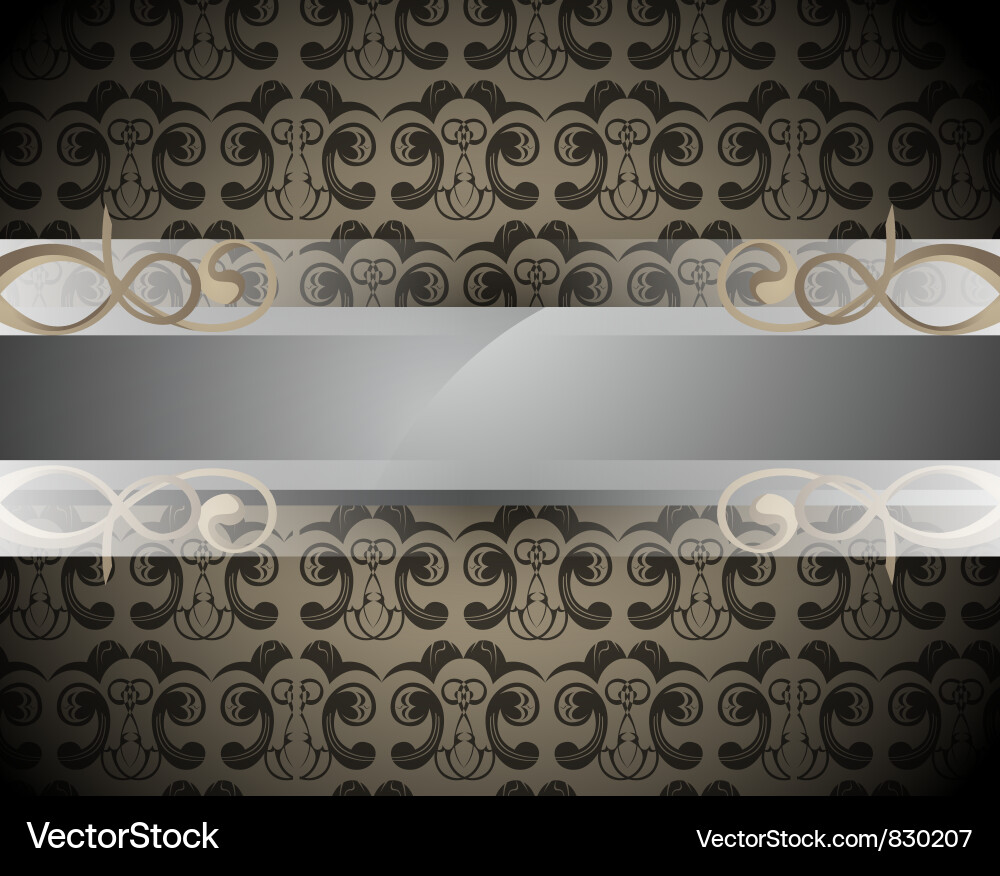 Bar for text on patterned background vector image