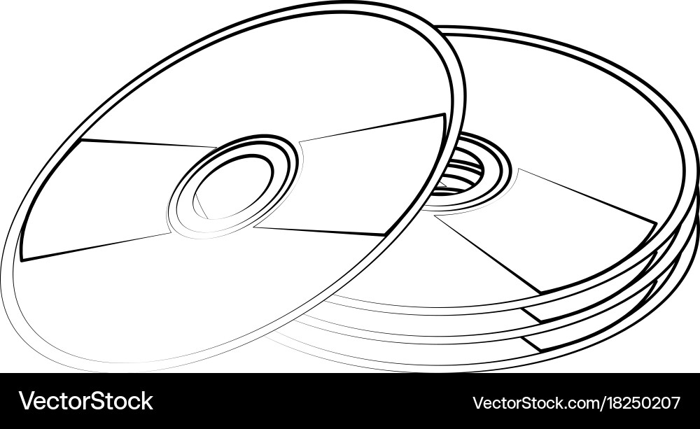 Cd compact disk icon image vector image