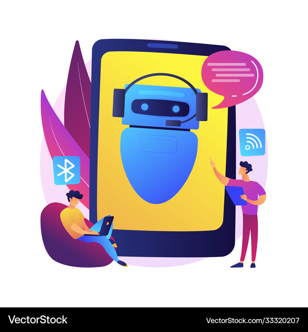 Chatbot virtual assistant abstract concept Chatbot virtual assistant abstract concept vector image