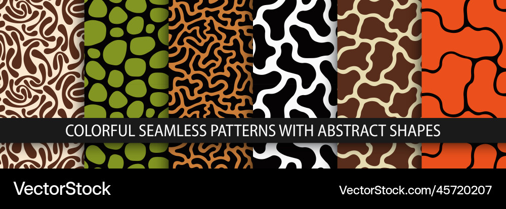 Collection of colorful seamless patterns Collection of colorful seamless patterns vector image