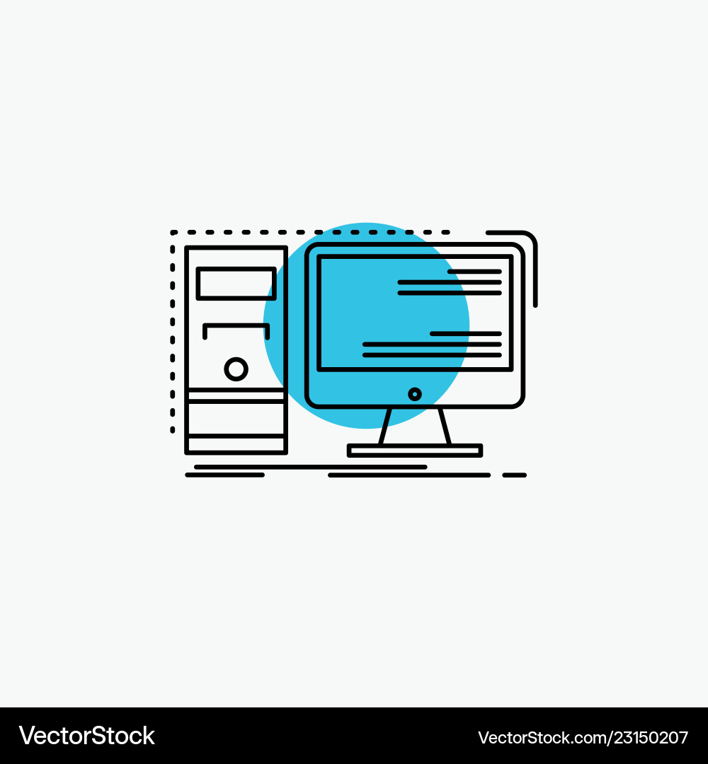 Computer System Icon - Hardware vector image