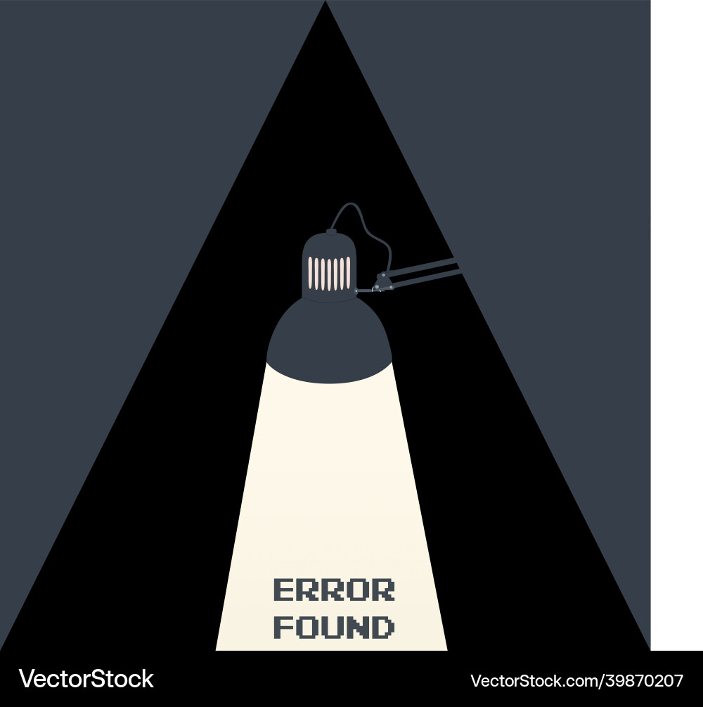 Error message design vector image