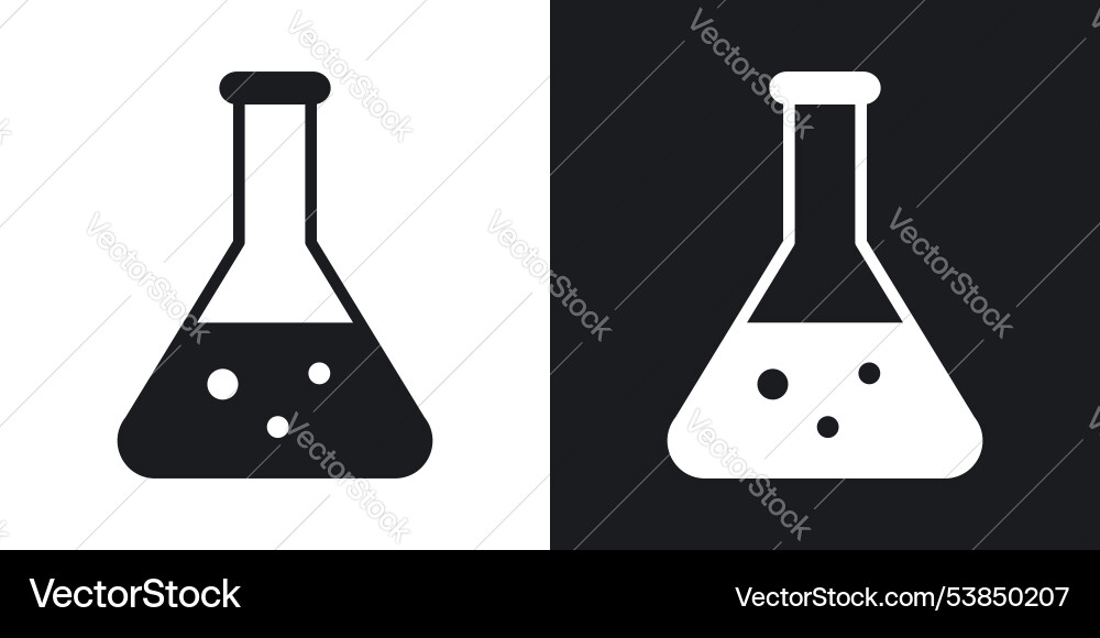 Flask icon set Vector Image