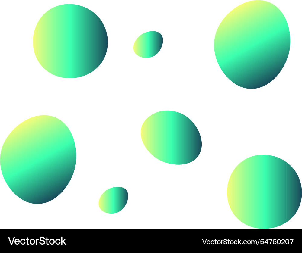 Green gradient circles with dynamic layout vector image