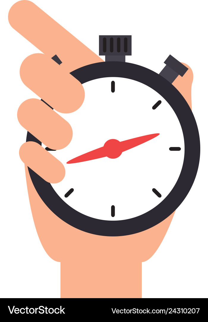 Hand with chronometer timer Vector Image