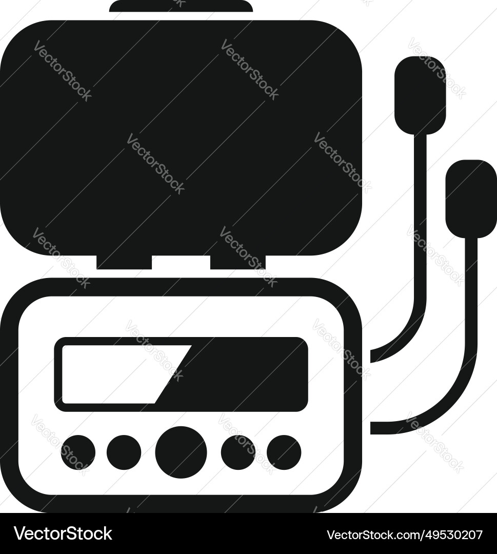 Monitor defibrillator icon simple first Monitor defibrillator icon simple first Vector Image