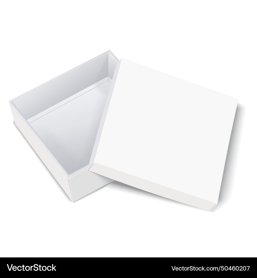 Open empty blank box Vector Image
