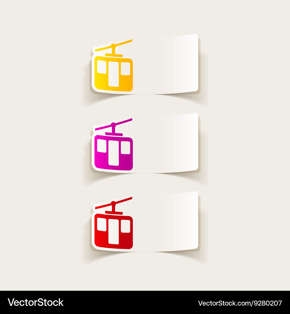Realistic design element funicular Vector Image