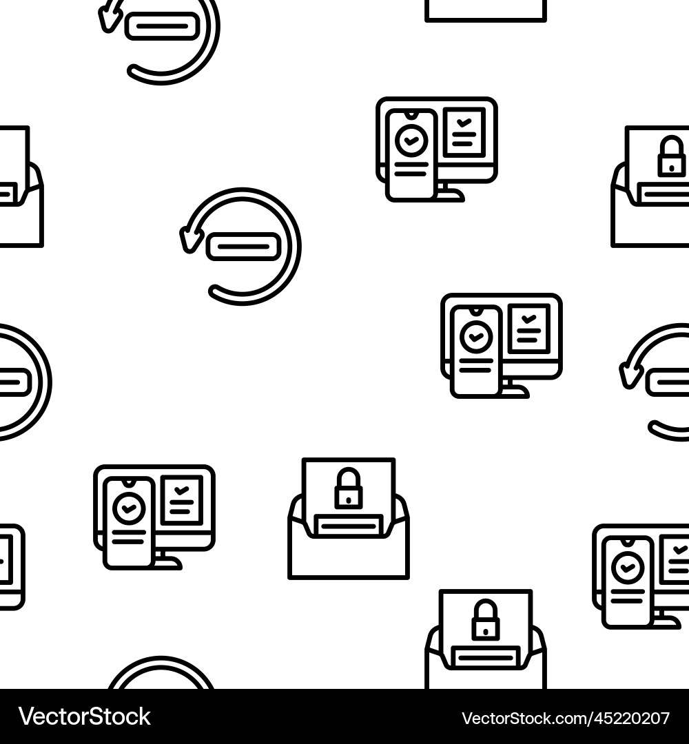 Registration form web seamless pattern Vector Image