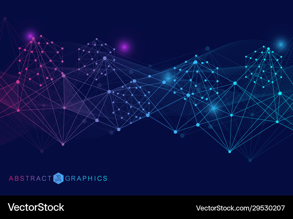 Science network pattern connecting lines and dots Science network pattern connecting lines and dots vector image