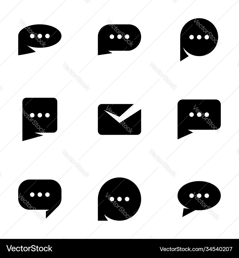 Set icons on a theme message Set icons on a theme message vector image