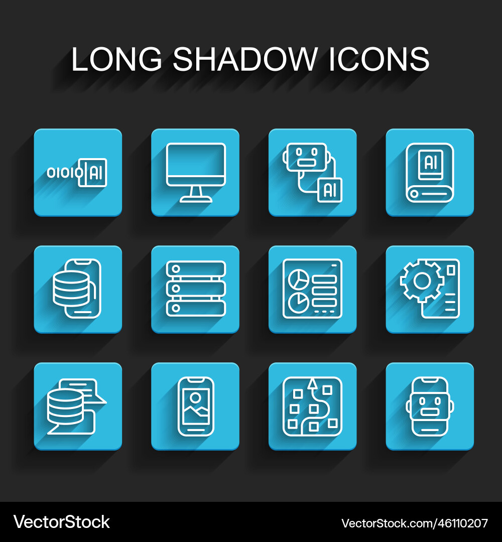 Set line server data mobile phone binary code Set line server data mobile phone binary code vector image