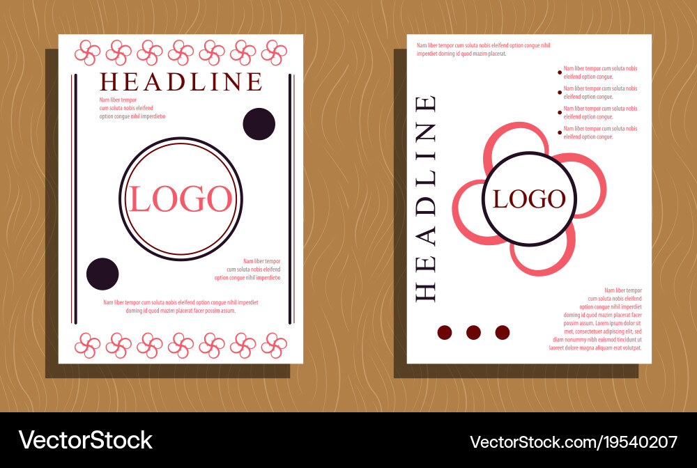 Set of layout background for art template vector image
