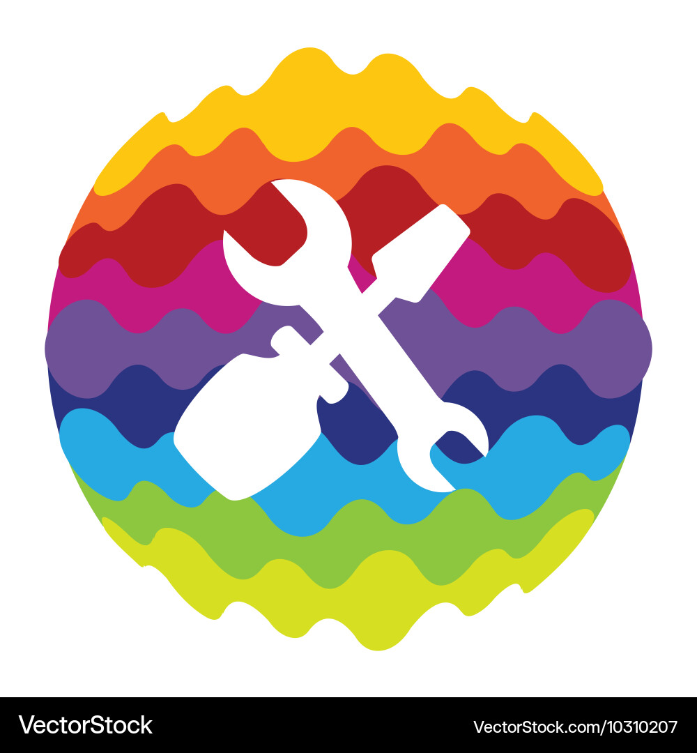 Setting rainbow color icon for mobile applications Vector Image