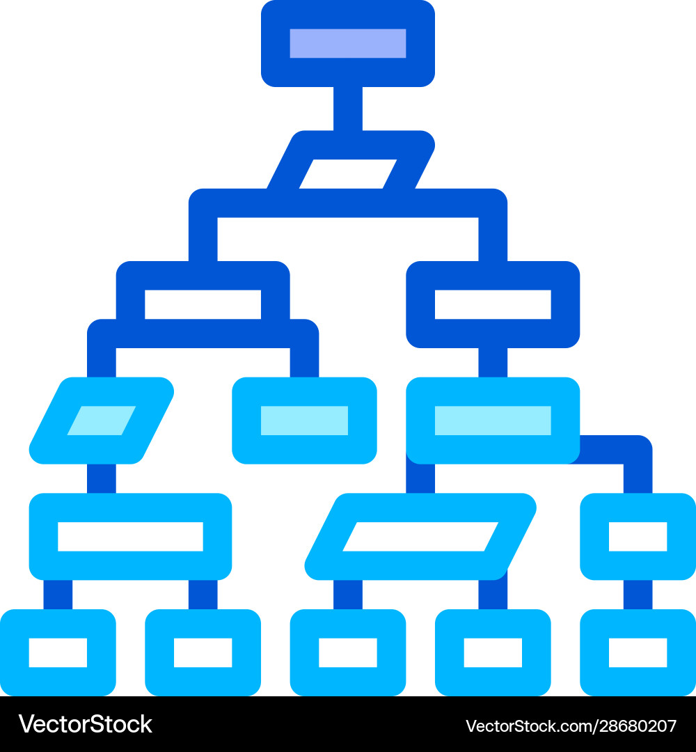 Structure computer system thin line icon Structure computer system thin line icon Vector Image