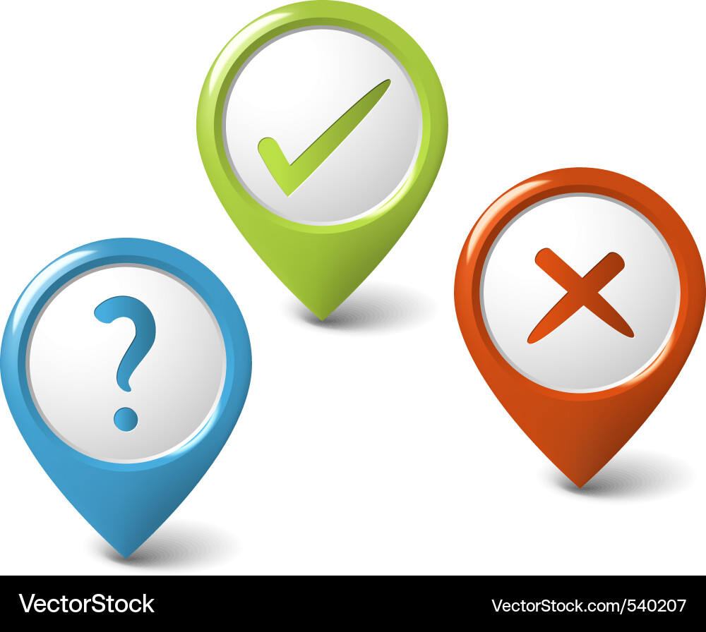 Three Dimensional Pointers Vector Image