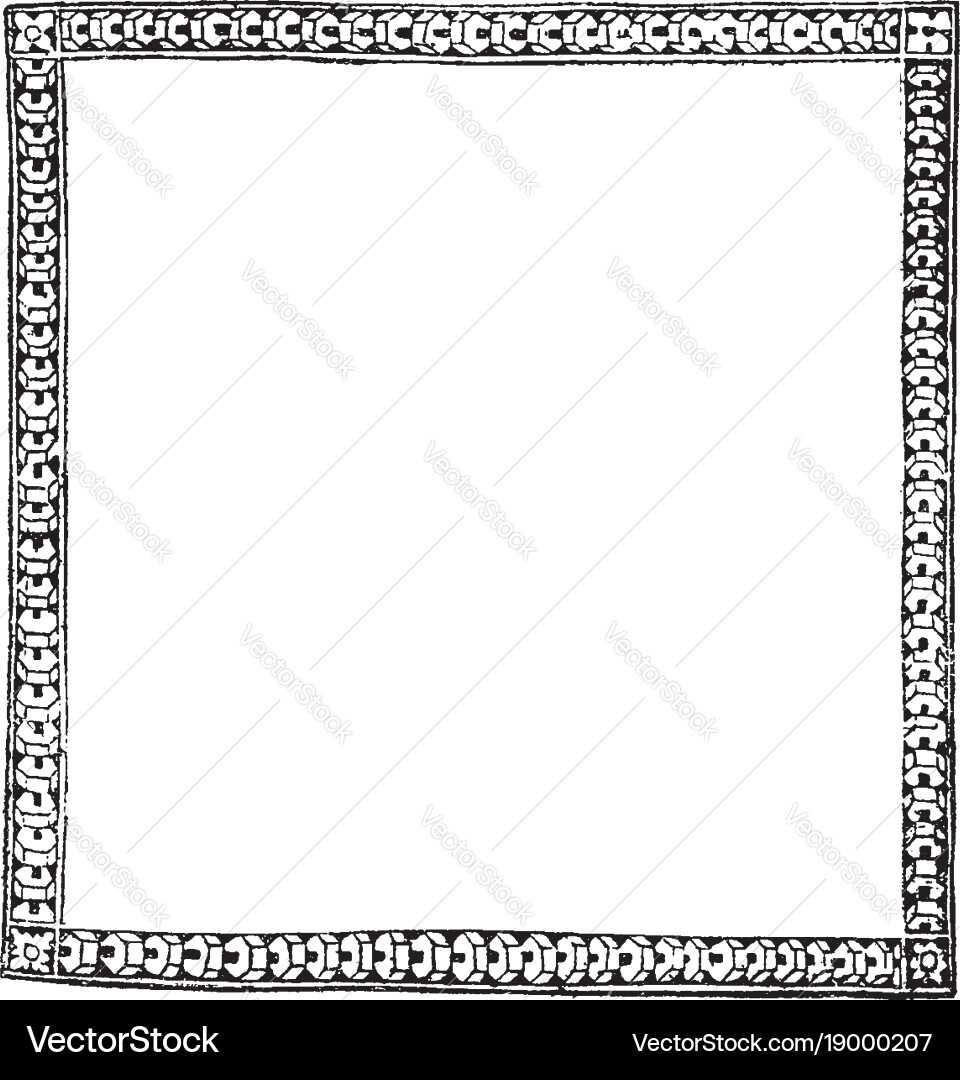 Vintage Floral Border Vector Image