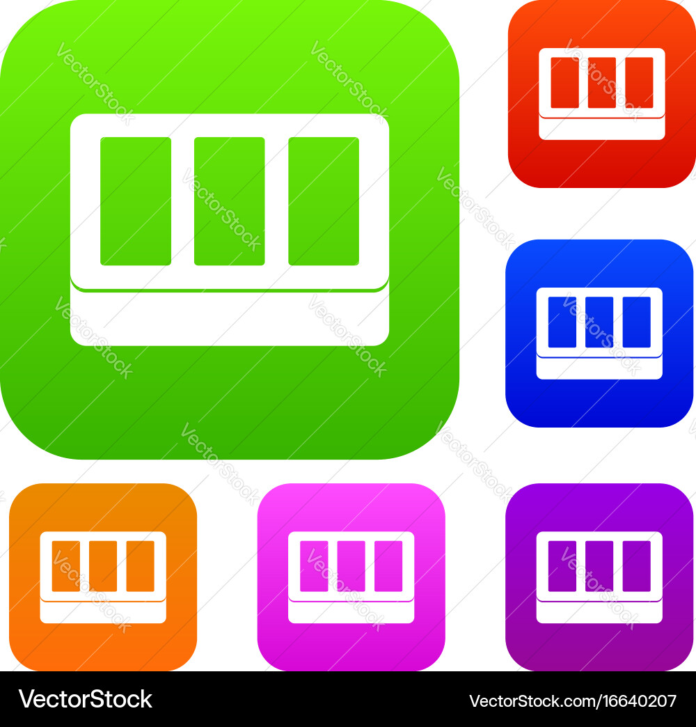 White window frame set collection vector image