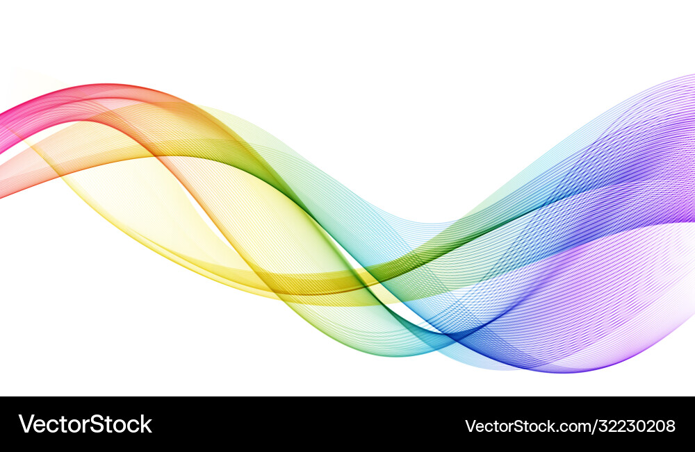 Abstract shiny color spectrum wave design element vector image