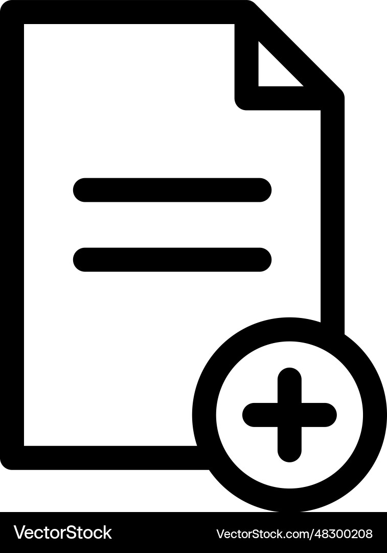 Add document icon Add document icon vector image