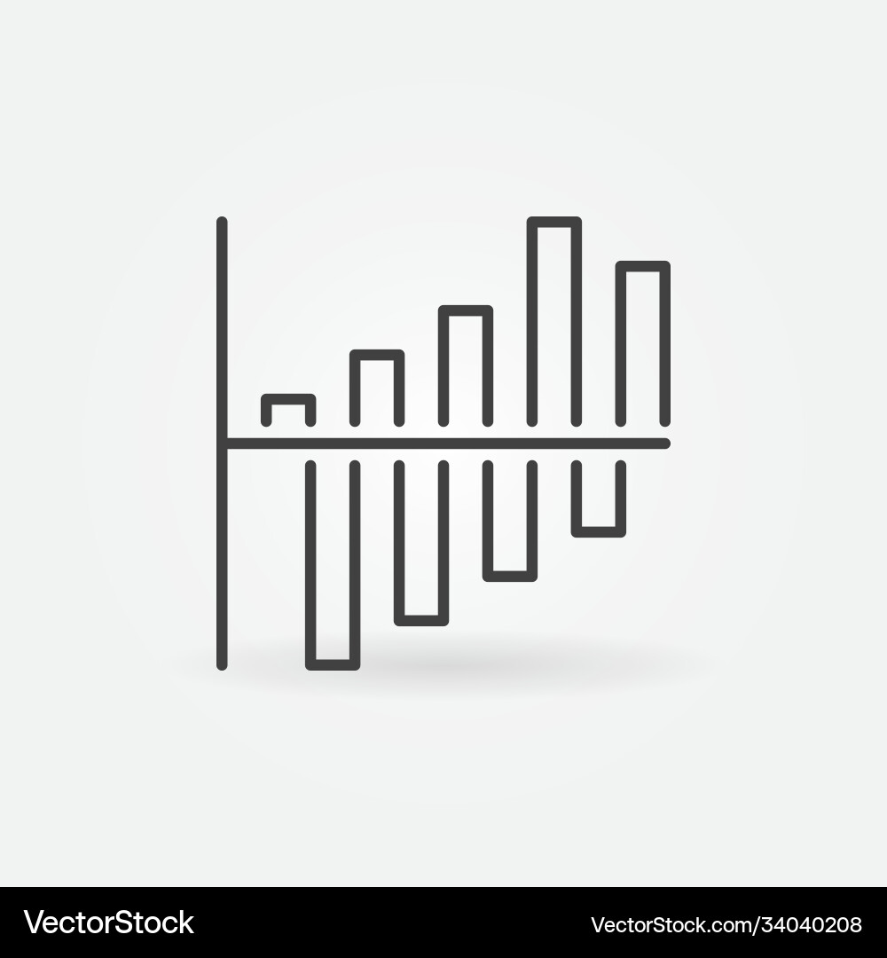 Bar chart linear concept icon Vector Image