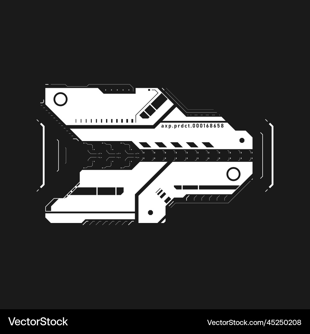 Cyberpunk arrow futuristic tech interface element Cyberpunk arrow futuristic tech interface element vector image