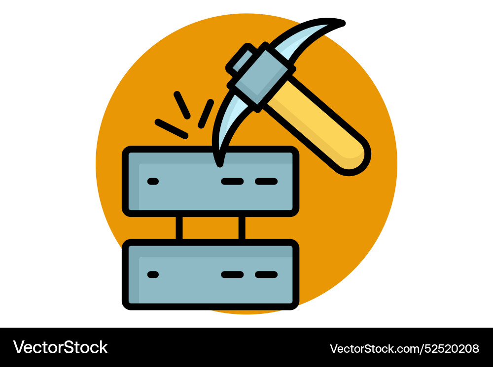 Data mining colored outline icon related Data mining colored outline icon related vector image