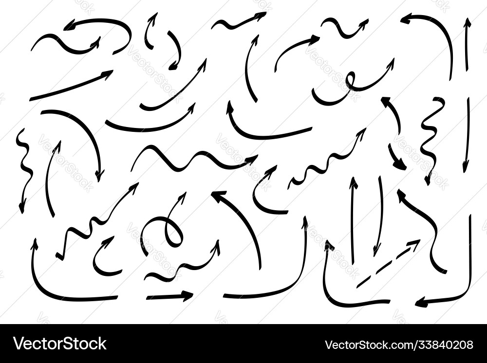 Doodle Symbole Zeigersymbole Grafik Doodle Symbole Zeigersymbole Grafik vektorbild