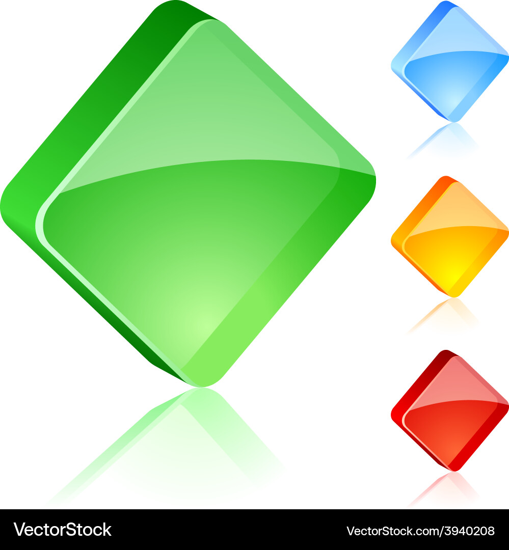 Empty buttons vector image