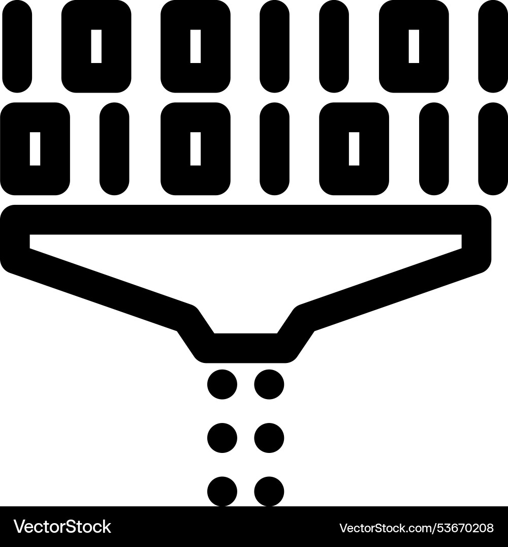 Filter icon thin linear style design isolated Filter icon thin linear style design isolated vector image