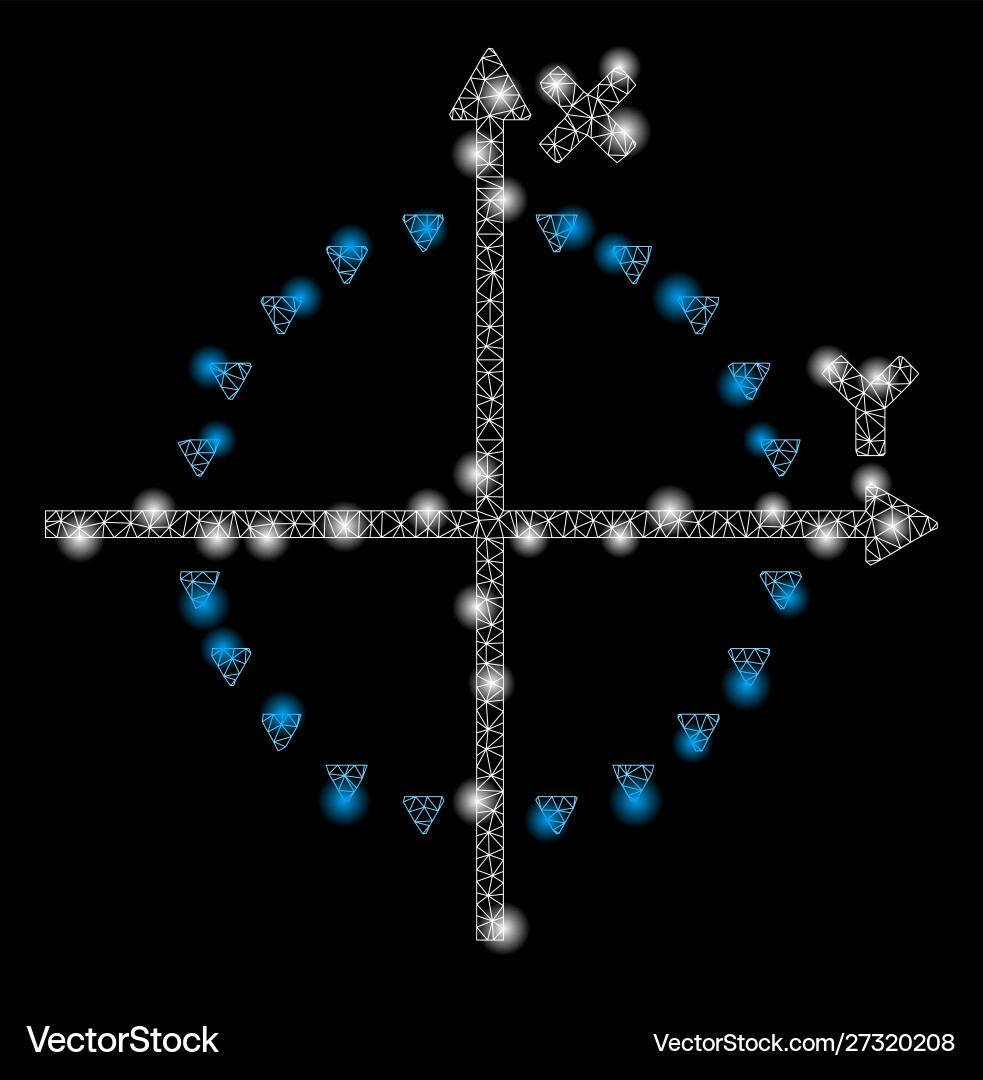 Flare mesh network dotted circle plot with Flare mesh network dotted circle plot with vector image