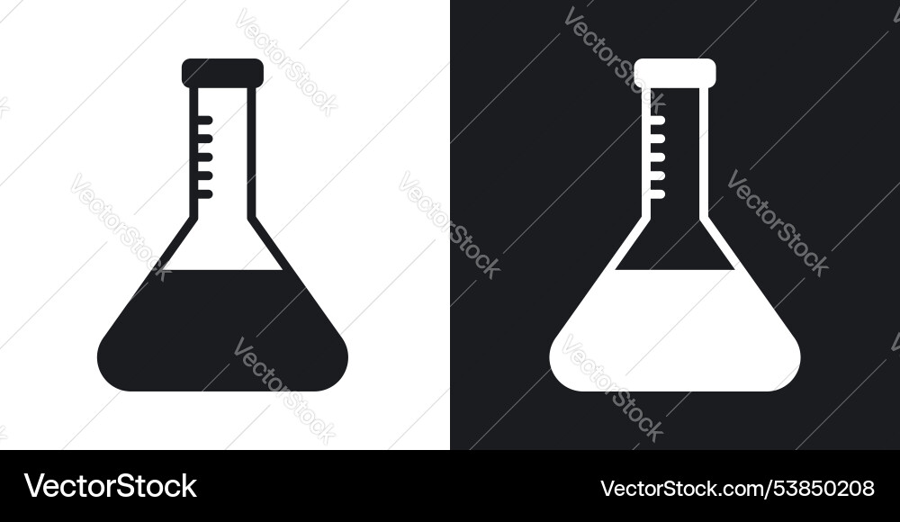 Flask icon set Vector Image