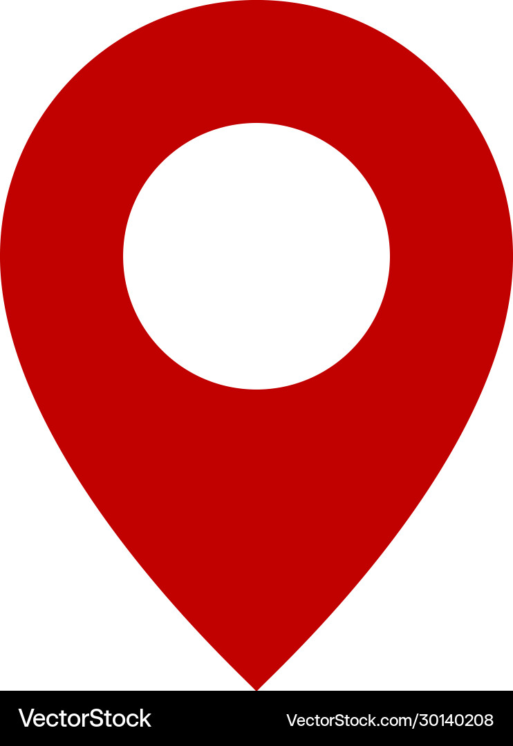 Map pin red flat design style modern icon pointer vector image