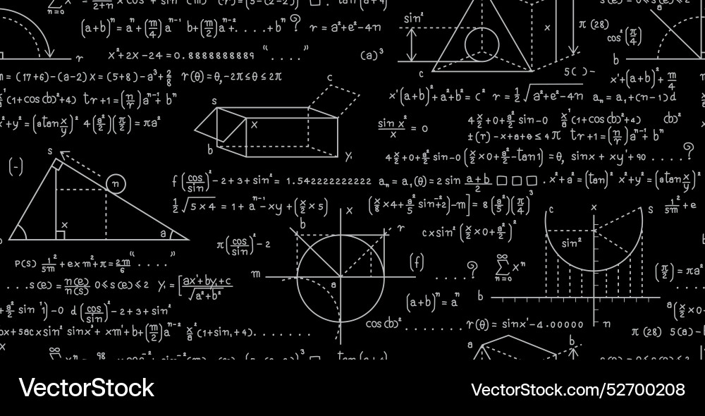 Mathematical formula background royalty free vector image