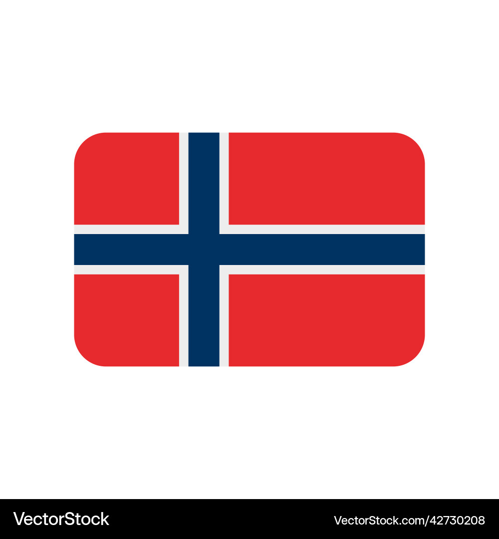 Norway flag icon on white background – Royalty-Free Vector | VectorStock, image size:1000x1080