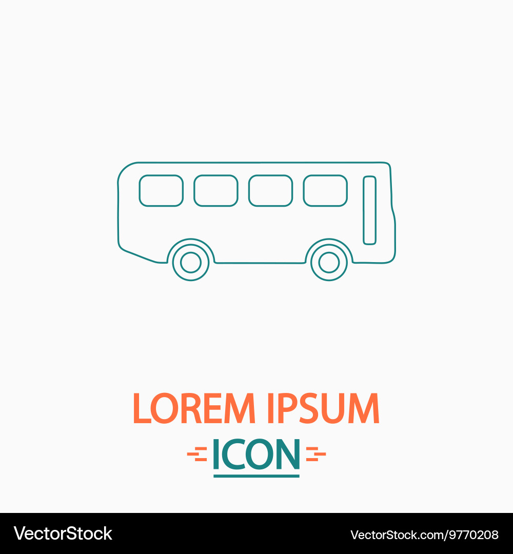 Old bus computer symbol Old bus computer symbol vector image