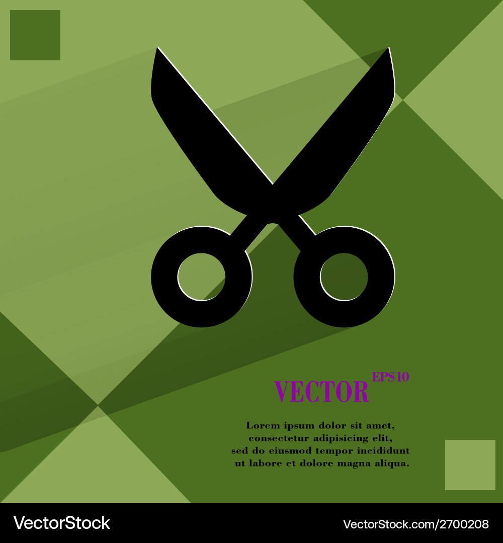 Scissors flat modern web design vector image