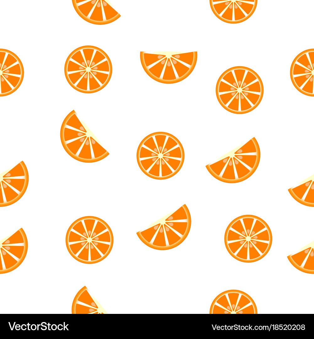Seamless pattern orange slices Vector Image