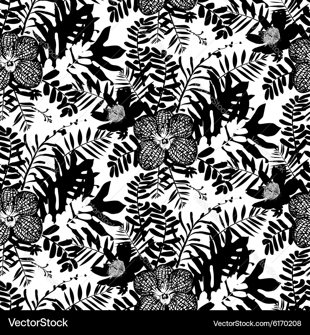 Tropical Floral Pattern vector image