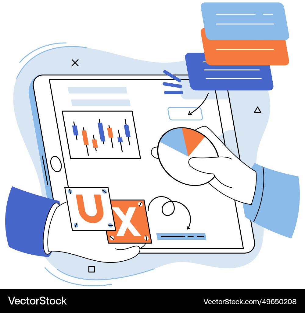 Ux design metaphor user interface bridge Ux design metaphor user interface bridge vector image