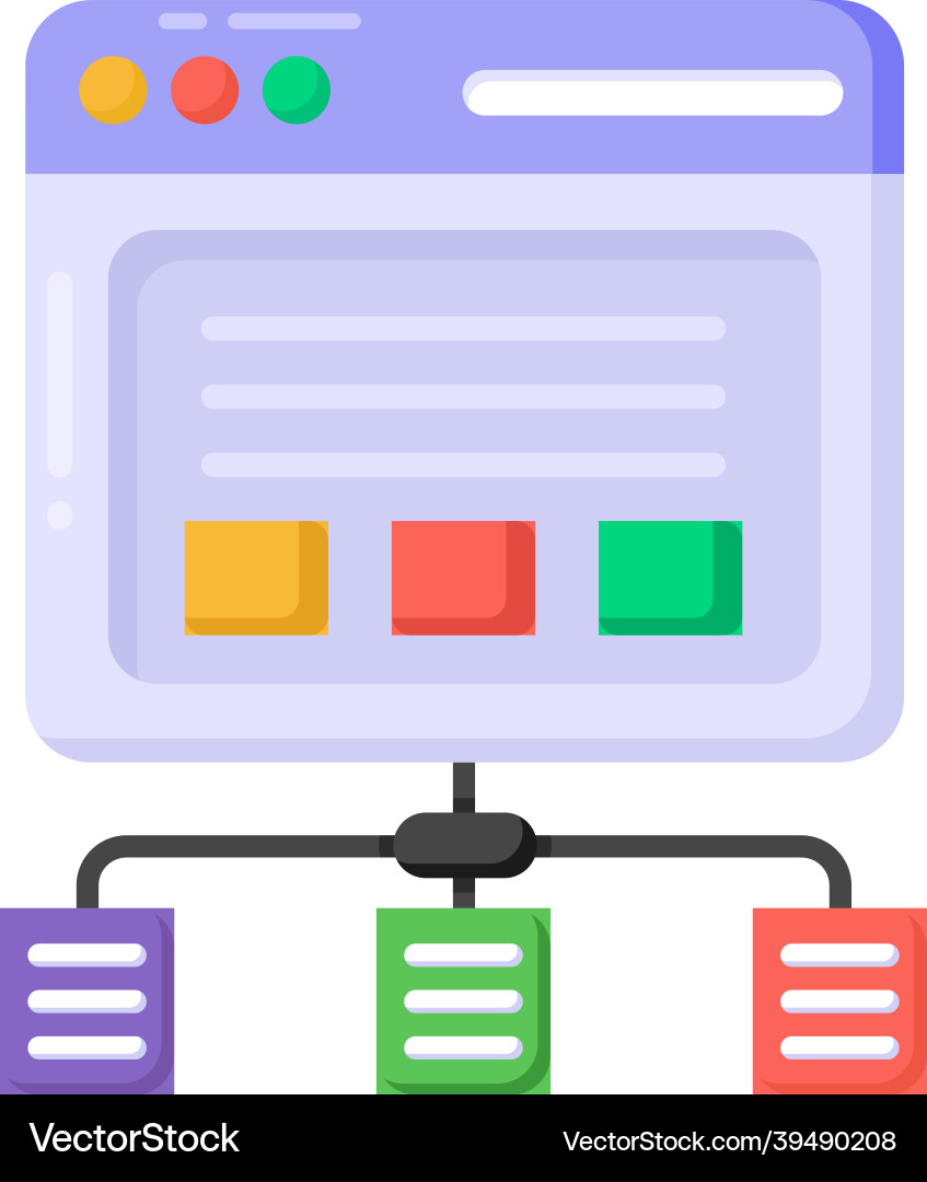 Web hierarchy vector image