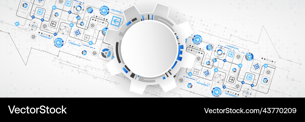 Abstract technological background with various Abstract technological background with various vector image