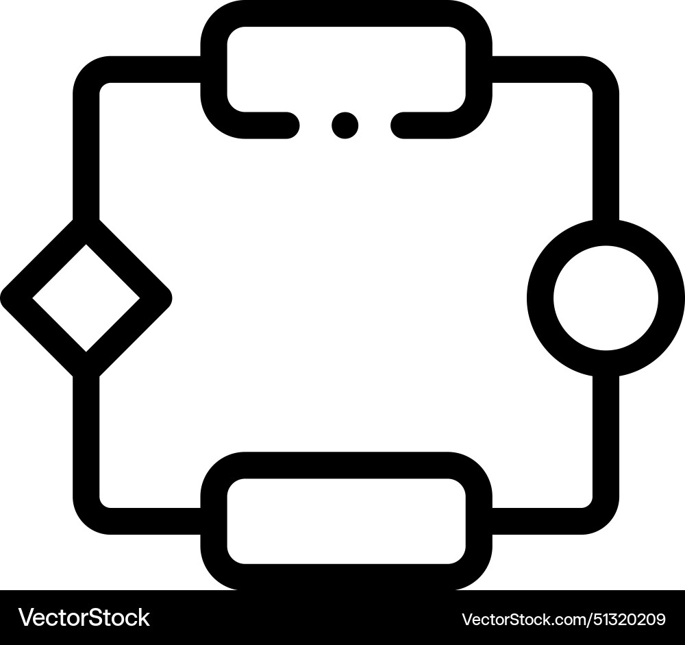 Algorithms icon thin linear style design isolated Algorithms icon thin linear style design isolated vector image