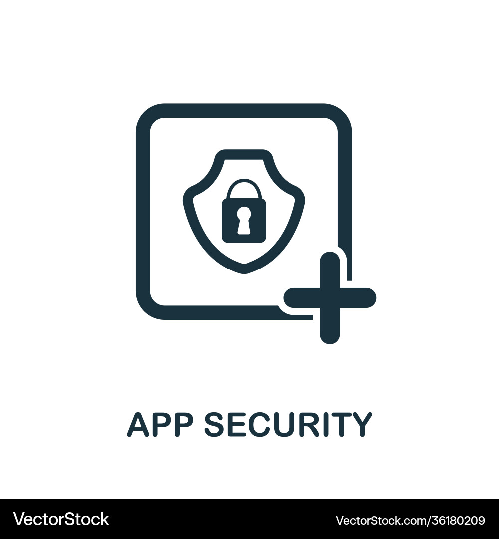 App security icon from mobile development Vector Image