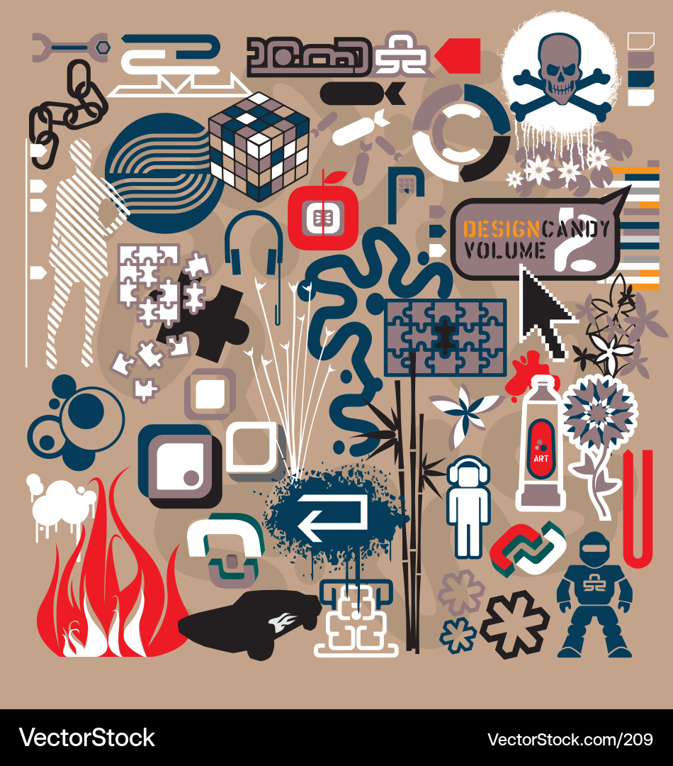 Creative Elements Collection Vector Image
