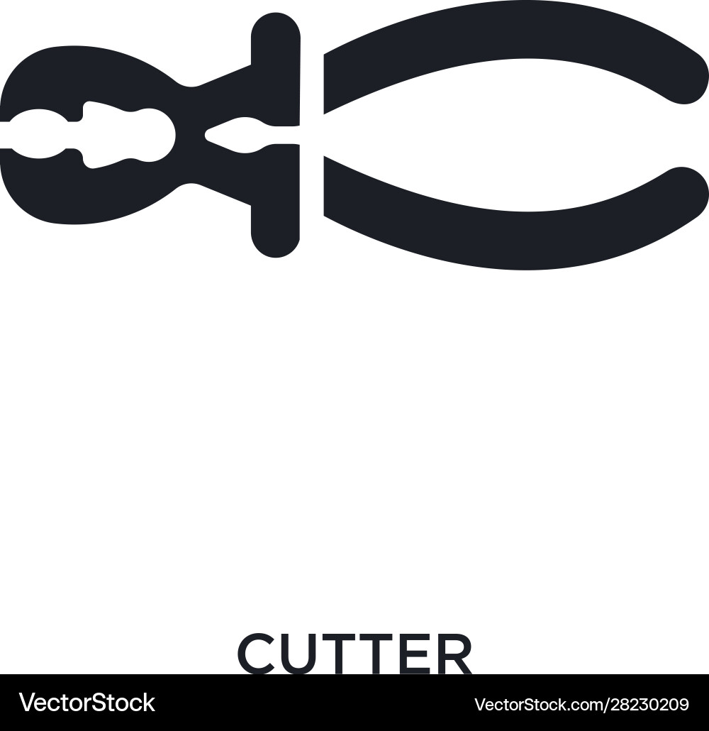 Cutter isolated icon simple element from vector image